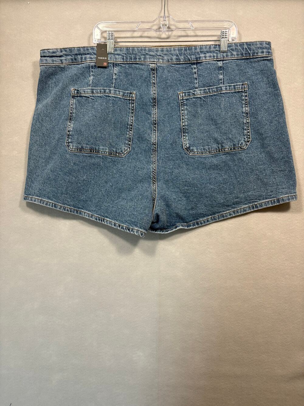 Torrid NWT Wrap A-Line Classic Denim Skort Blue Blazer Shorts Skirt Size 20